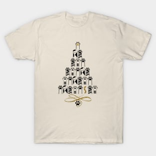 Cat Paw Christmas Trees T-Shirt